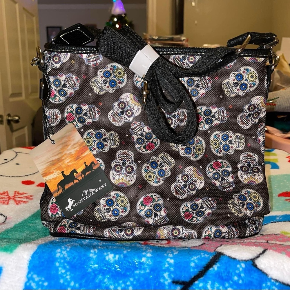 MONTANA WEST SUGAR SKULL CROSSBODY HANDBAG